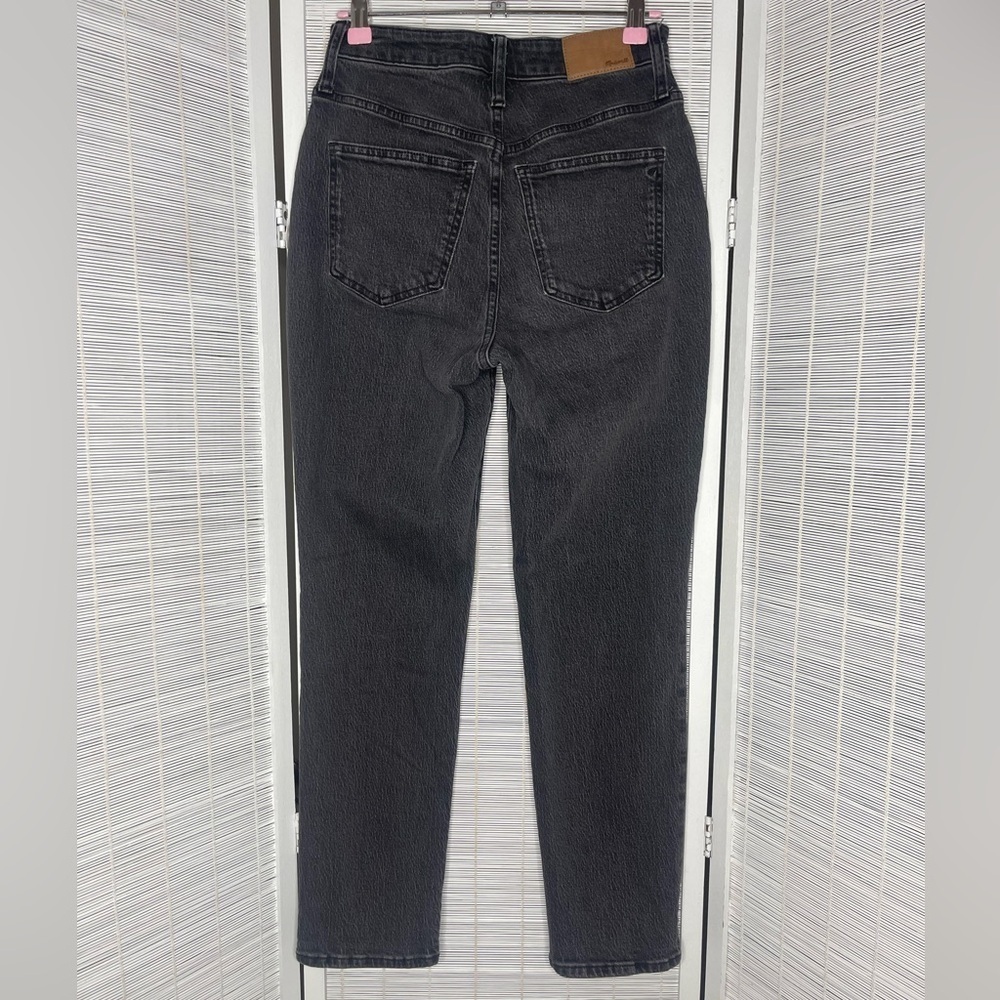 Madewell Curvy Perfect Vintage Jeans Black Gray High Rise Straight Size 25 - Picture 5 of 10